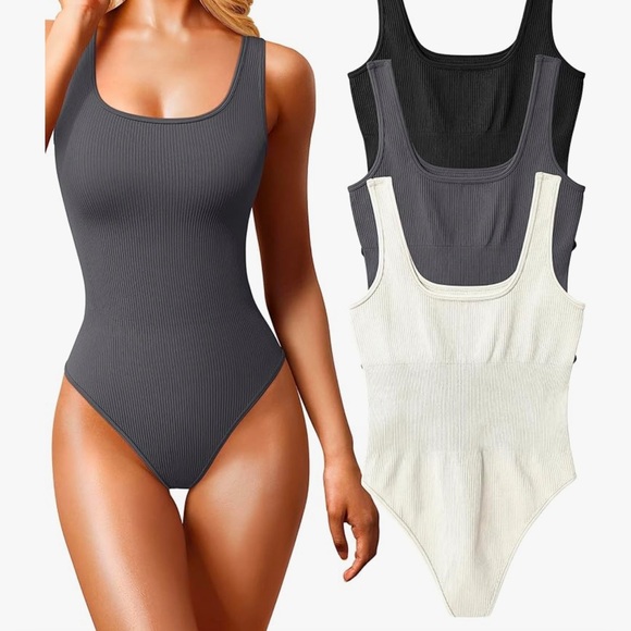 Shapewear tank top body suits. One grey, one whiter. Never worn. - Picture 1 of 2